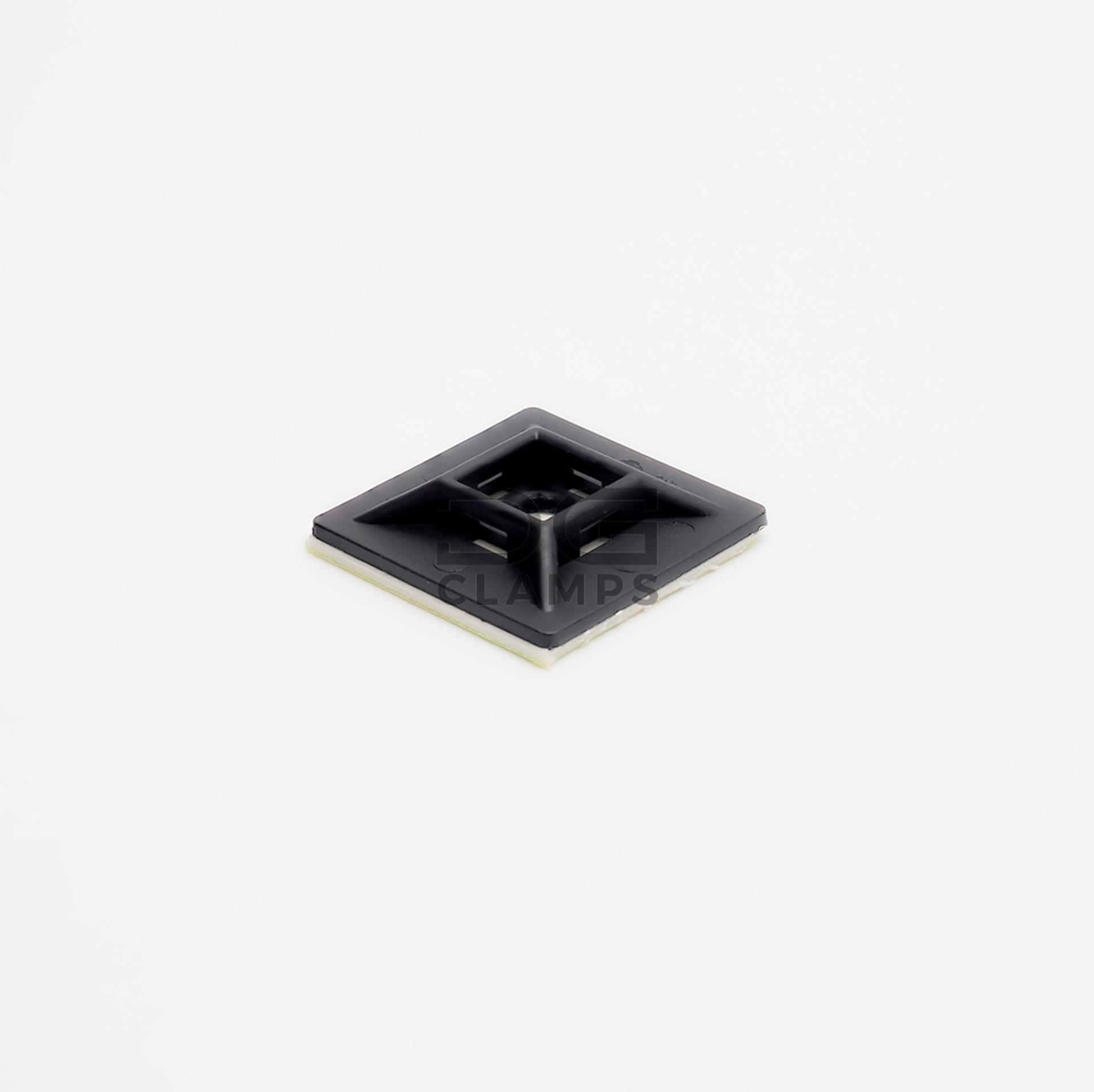 Element mocujący do opasek z klejem 12,7x3,2mm - UV Black